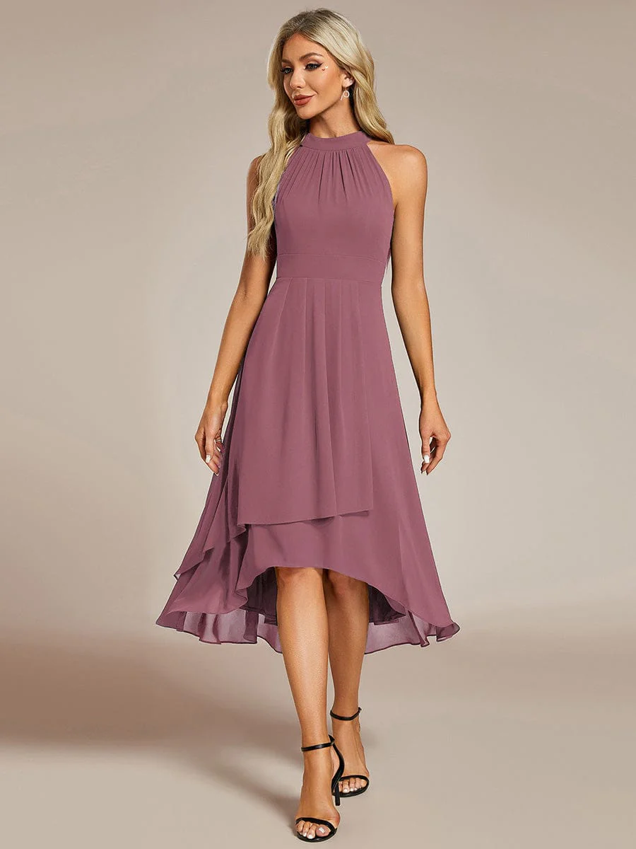 ever POSIE | Midi A-Line Halter Neck Chiffon Dress - Image 136