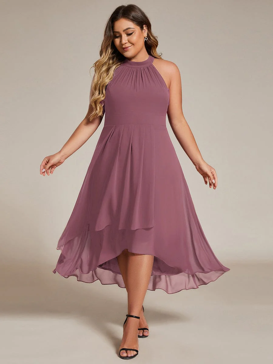 ever POSIE | Midi A-Line Halter Neck Chiffon Dress - Image 141