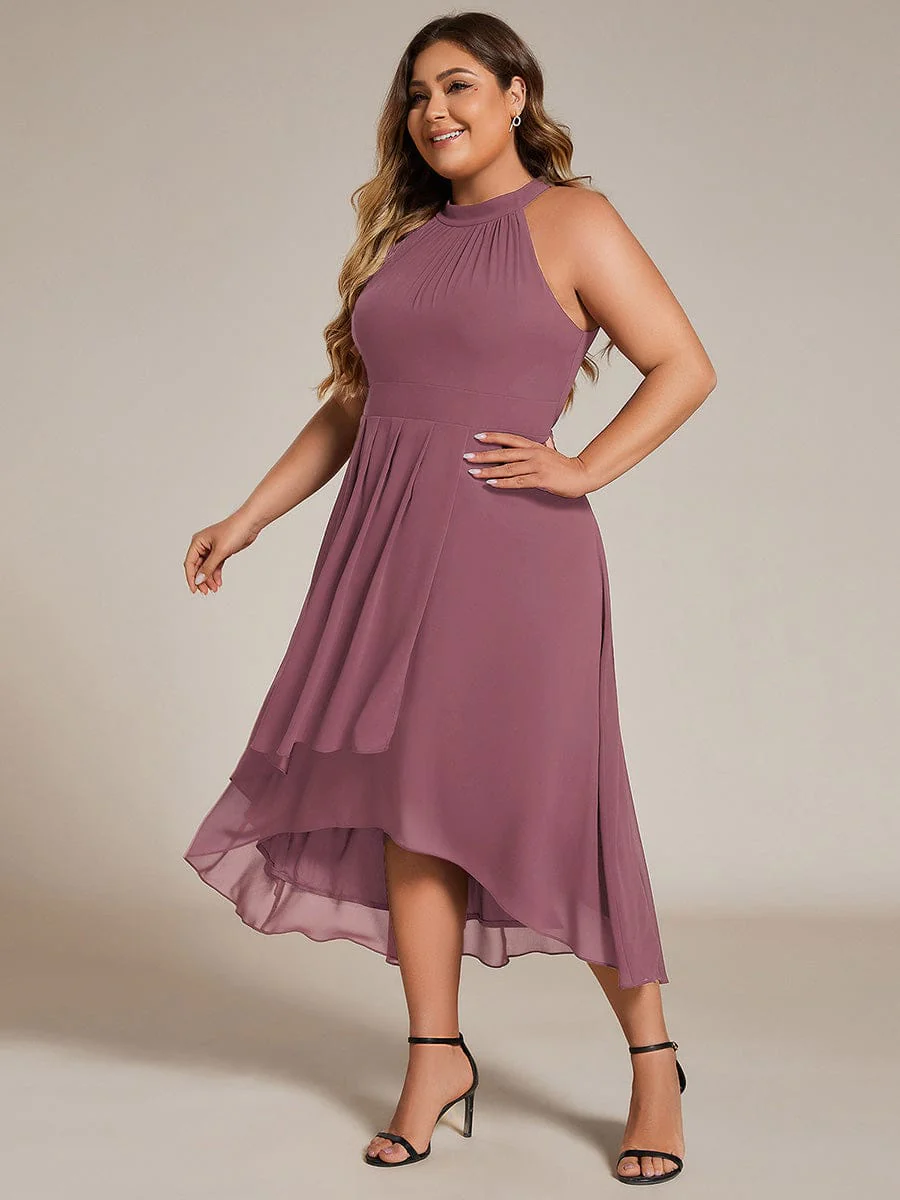 ever POSIE | Midi A-Line Halter Neck Chiffon Dress - Image 142