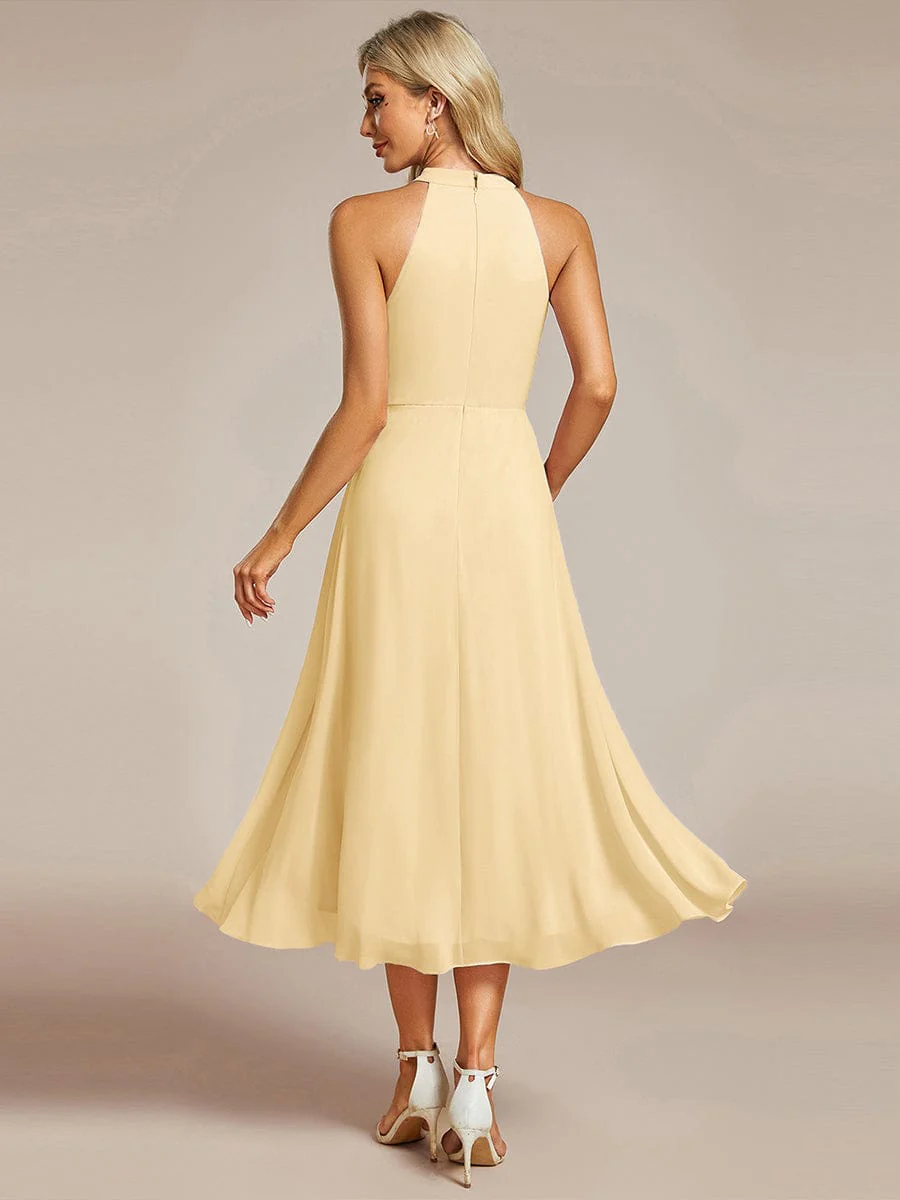 ever POSIE | Midi A-Line Halter Neck Chiffon Dress - Image 146