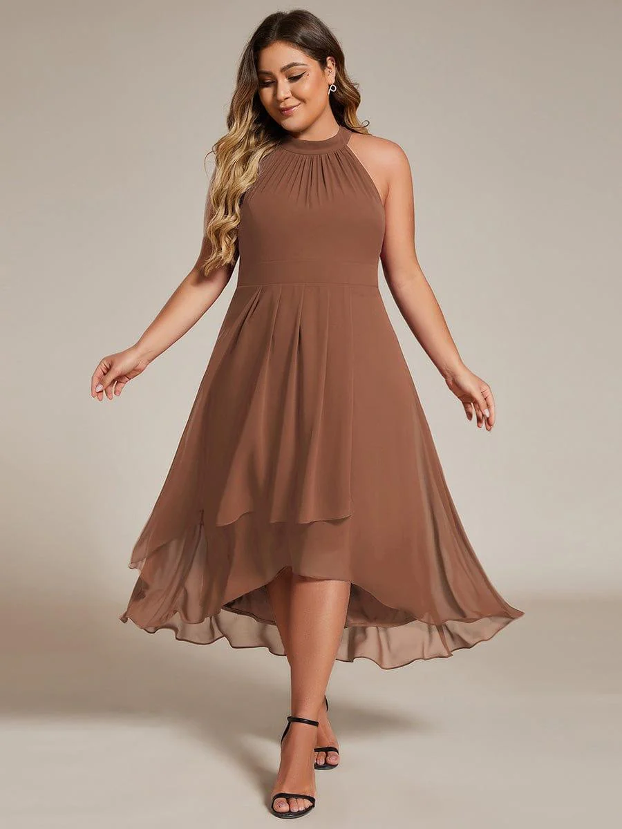 ever POSIE | Midi A-Line Halter Neck Chiffon Dress - Image 51