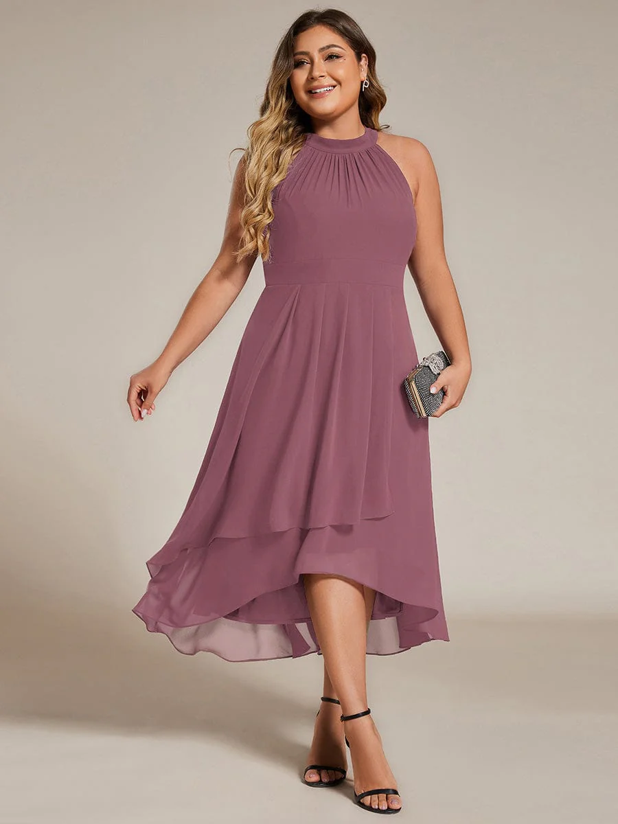 ever POSIE | Midi A-Line Halter Neck Chiffon Dress - Image 78