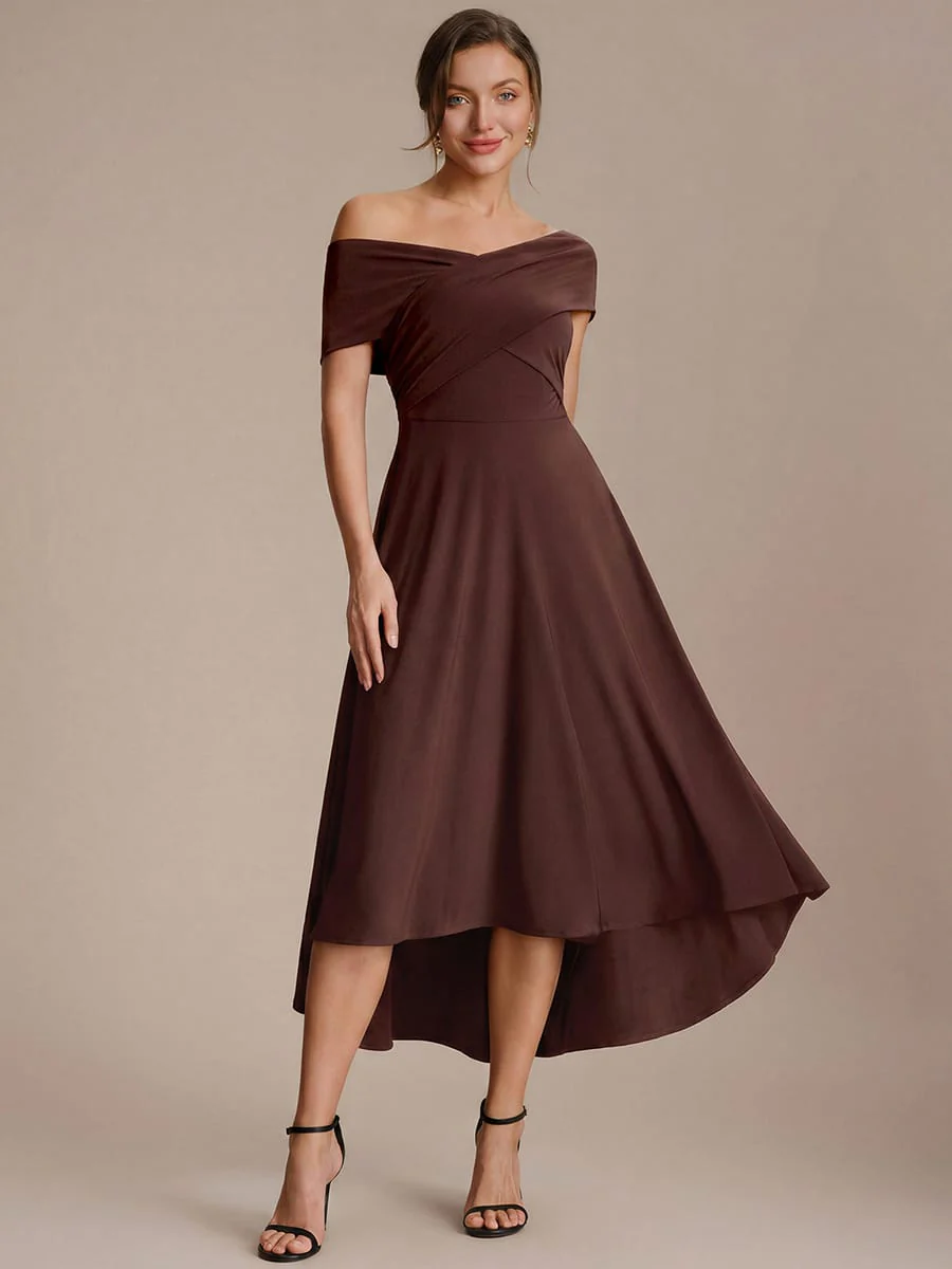 Multi-way Jersey Off-the-shoulder Sleeve Dress - Image 11
