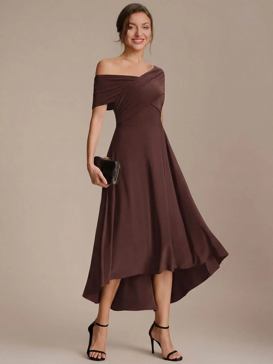 Multi-way Jersey Off-the-shoulder Sleeve Dress - Image 13