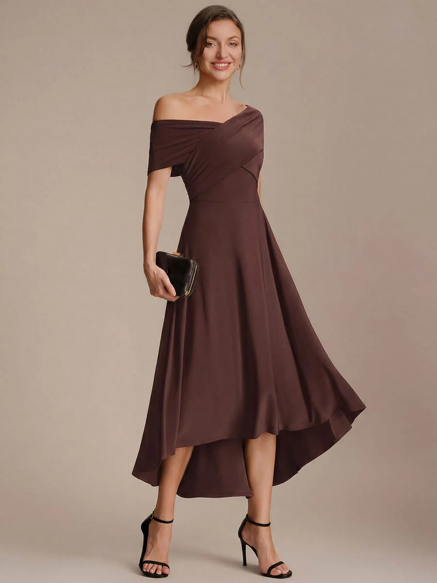 Multi-way Jersey Off-the-shoulder Sleeve Dress - Image 14