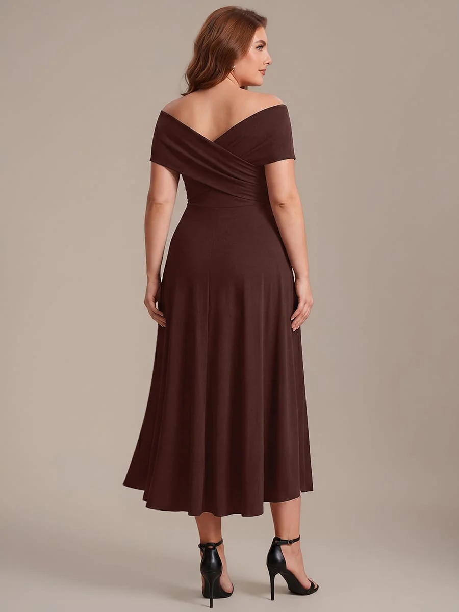 Multi-way Jersey Off-the-shoulder Sleeve Dress - Image 17