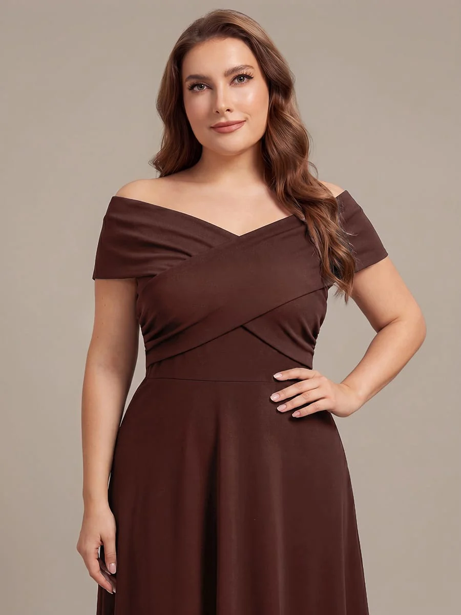 Multi-way Jersey Off-the-shoulder Sleeve Dress - Image 18