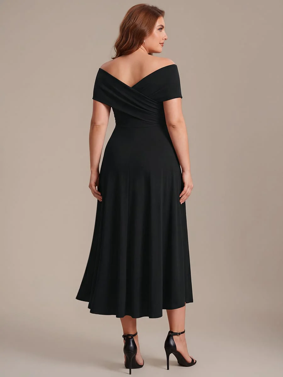 Multi-way Jersey Off-the-shoulder Sleeve Dress - Image 7