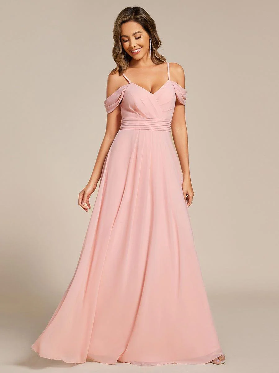 ever LIANNE|Multiway A-Line Off the Shoulder Chiffon Maxi Bridesmaid Dress - Image 15