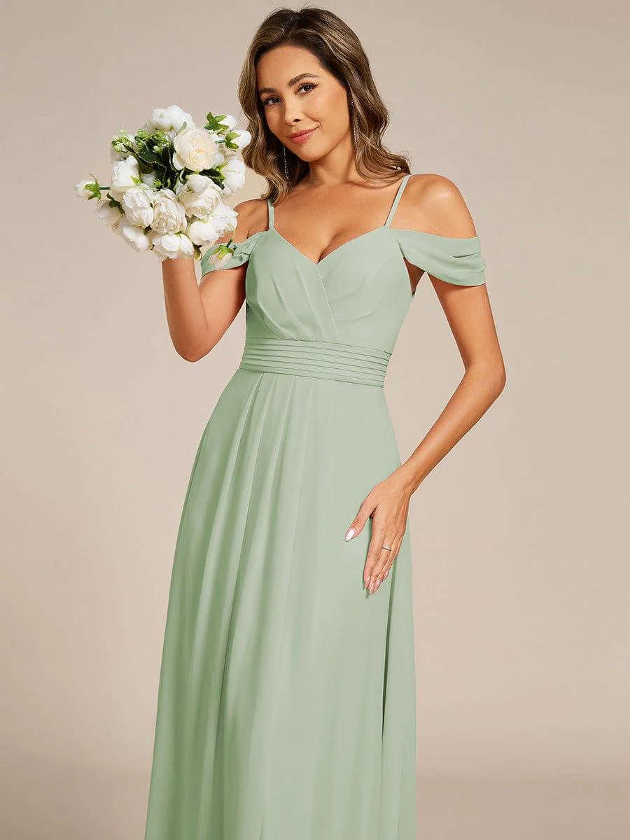 ever LIANNE|Multiway A-Line Off the Shoulder Chiffon Maxi Bridesmaid Dress - Image 3