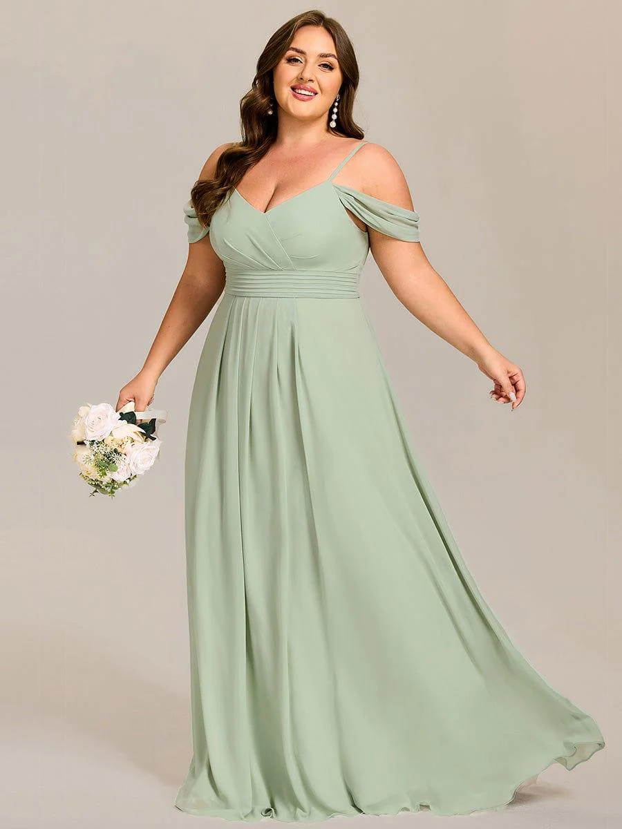 ever LIANNE|Multiway A-Line Off the Shoulder Chiffon Maxi Bridesmaid Dress - Image 9