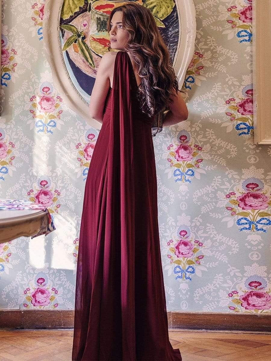 ever ANAYA|Maxi Long Chiffon One Shoulder Evening Dress for Women(Final Sale) - Image 20