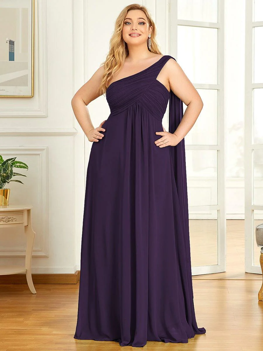 ever ANAYA|Maxi Long Chiffon One Shoulder Evening Dress for Women(Final Sale) - Image 48