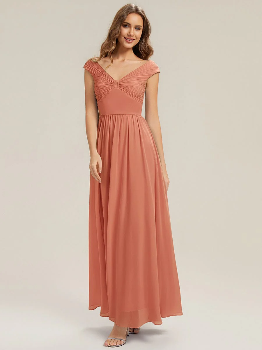 ever NEMI|Pleated Chiffon Cap Sleeve Dress - Image 14
