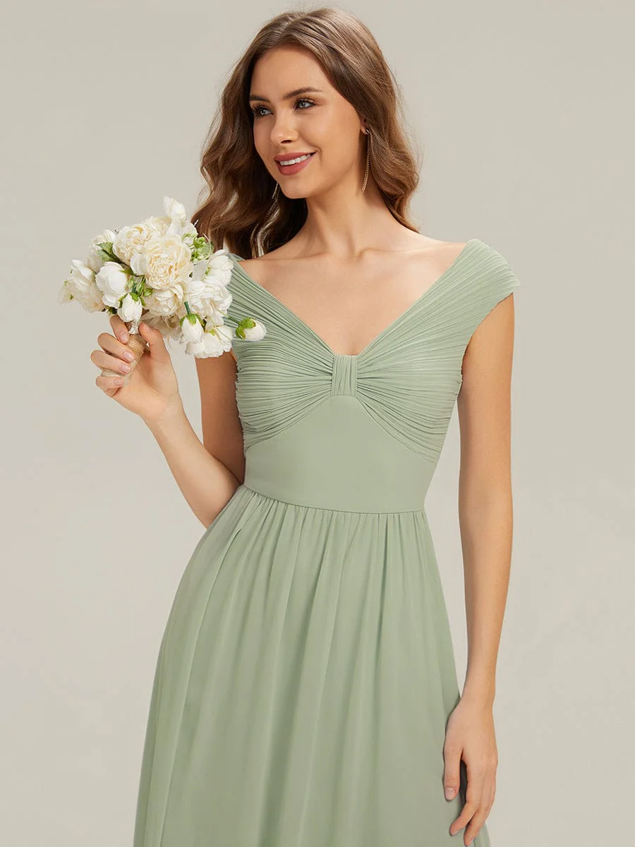 ever NEMI|Pleated Chiffon Cap Sleeve Dress - Image 20