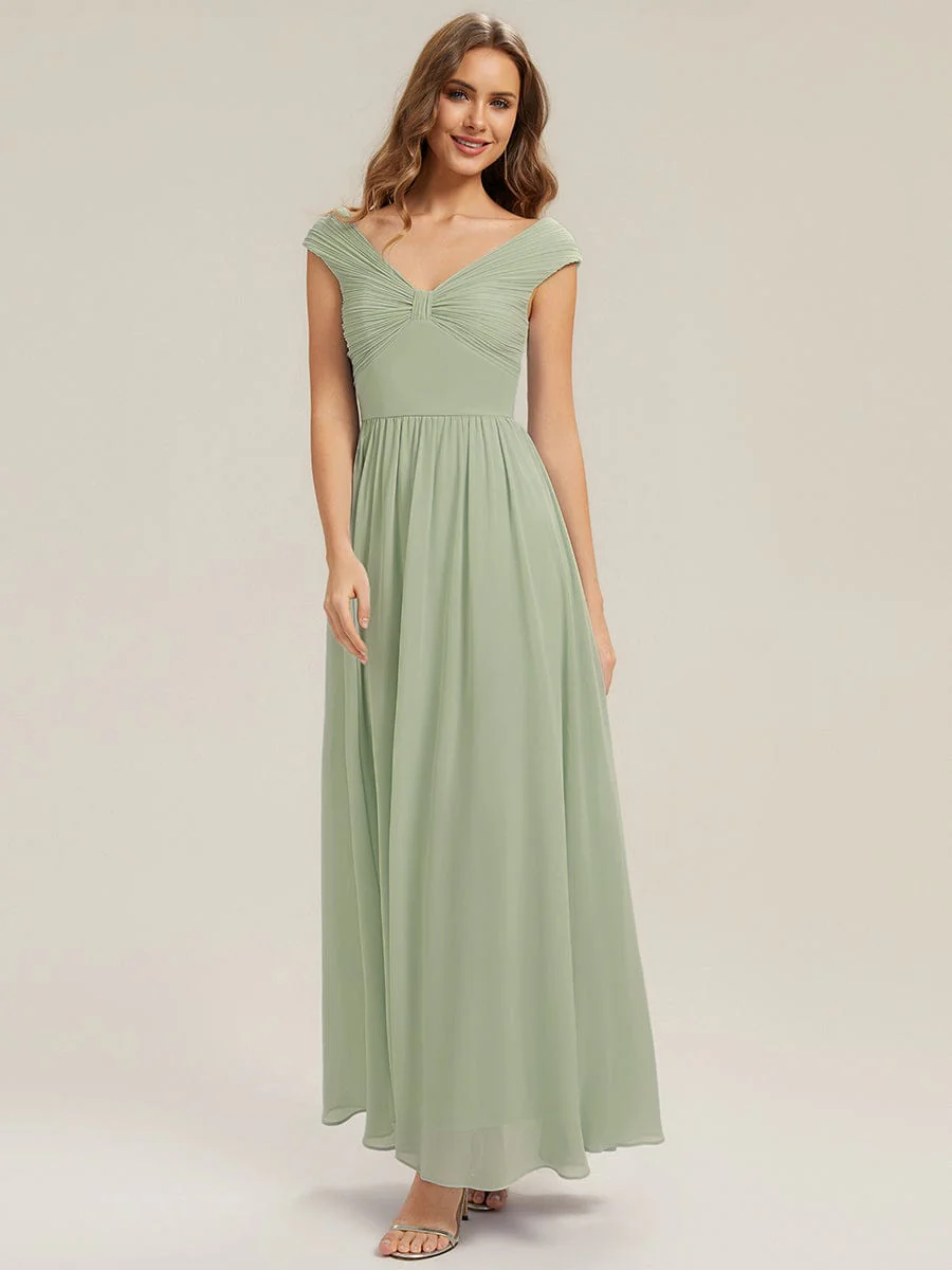 ever NEMI|Pleated Chiffon Cap Sleeve Dress - Image 21