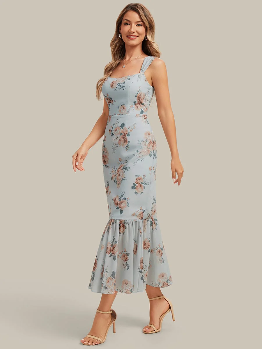 Pleated Chiffon Sleeveless Dress - Image 4