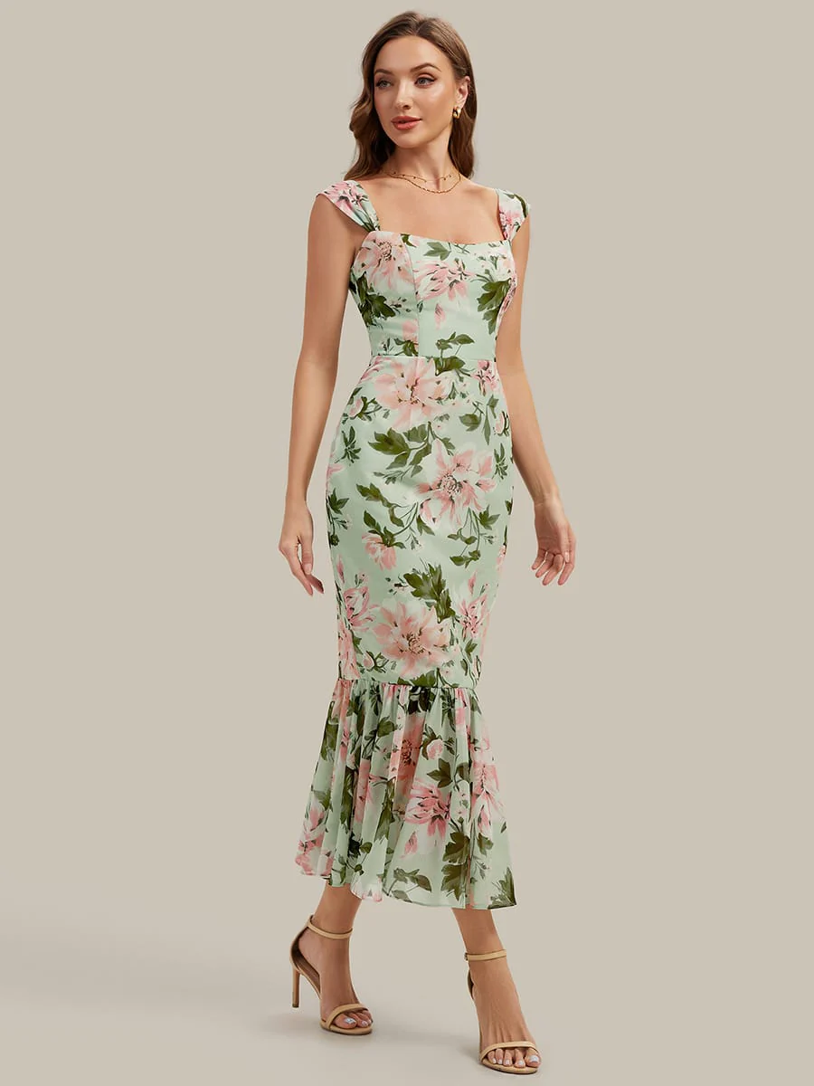 Pleated Chiffon Sleeveless Dress - Image 9