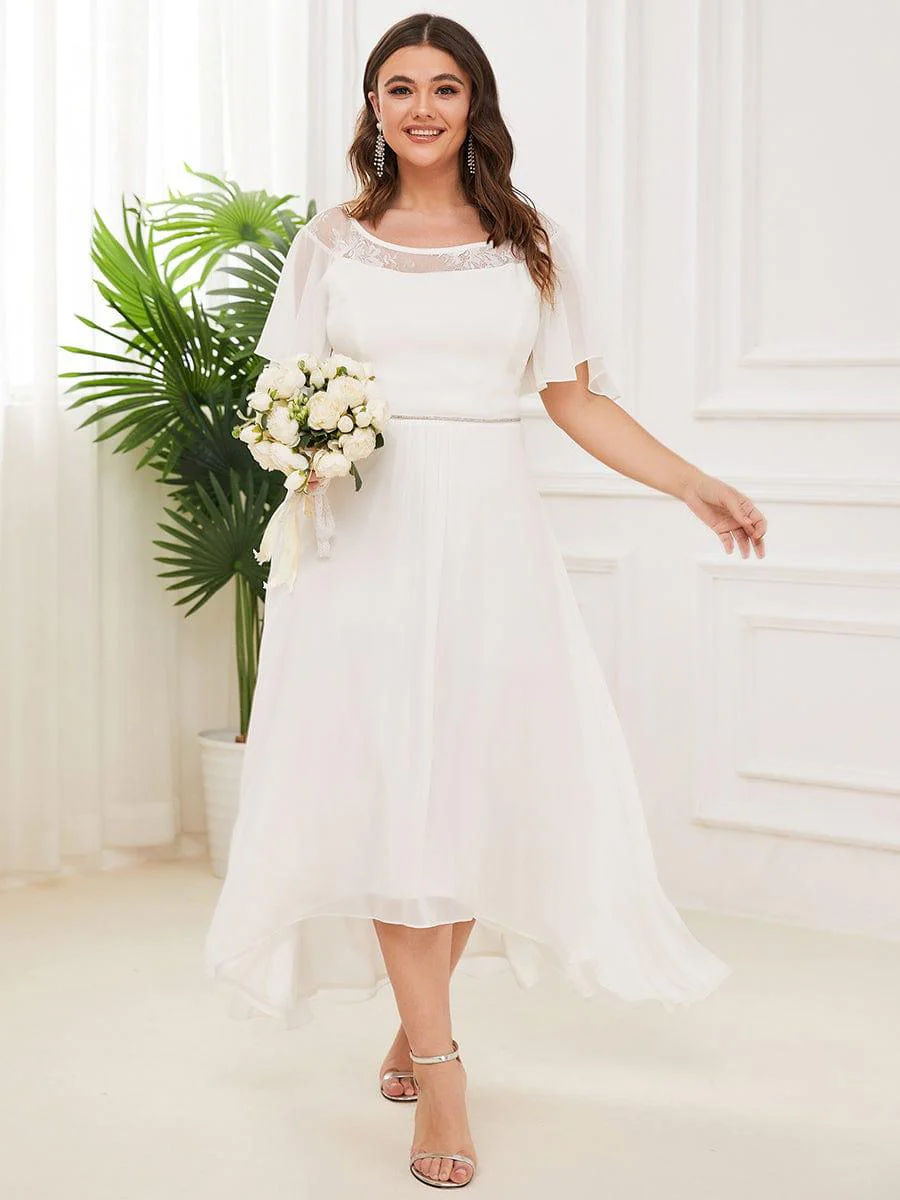 Plus Size A-Line Midi Dress With Asymmetric Hems(Final Sale) - Image 9
