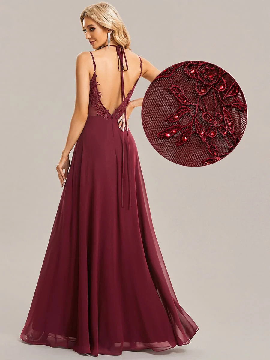 pretty RUBY|Plus Size Multiway Backless Chiffon Spaghetti Straps Bridesmaid Dress - Image 21
