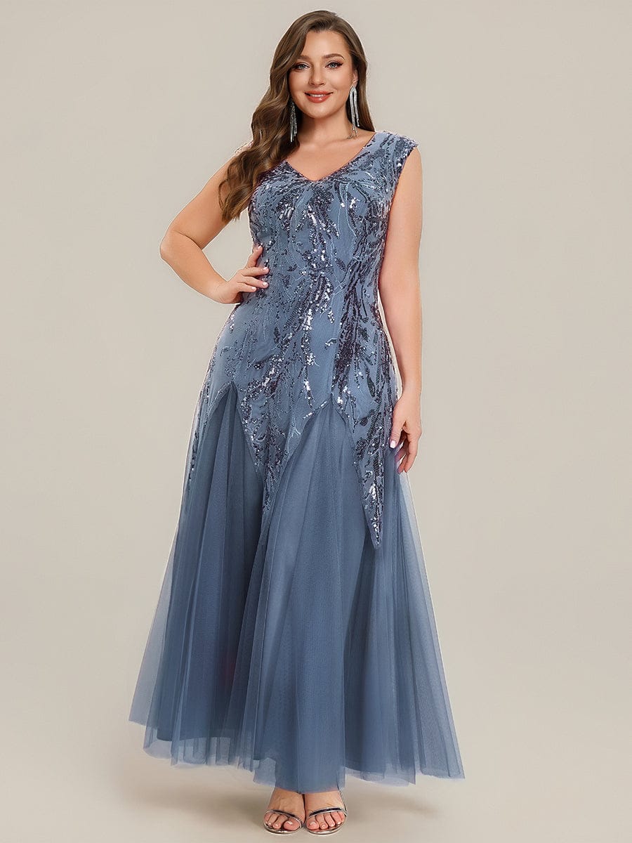 pretty FREYA|Plus Size Embroidered Sequin Cap Sleeve Dress