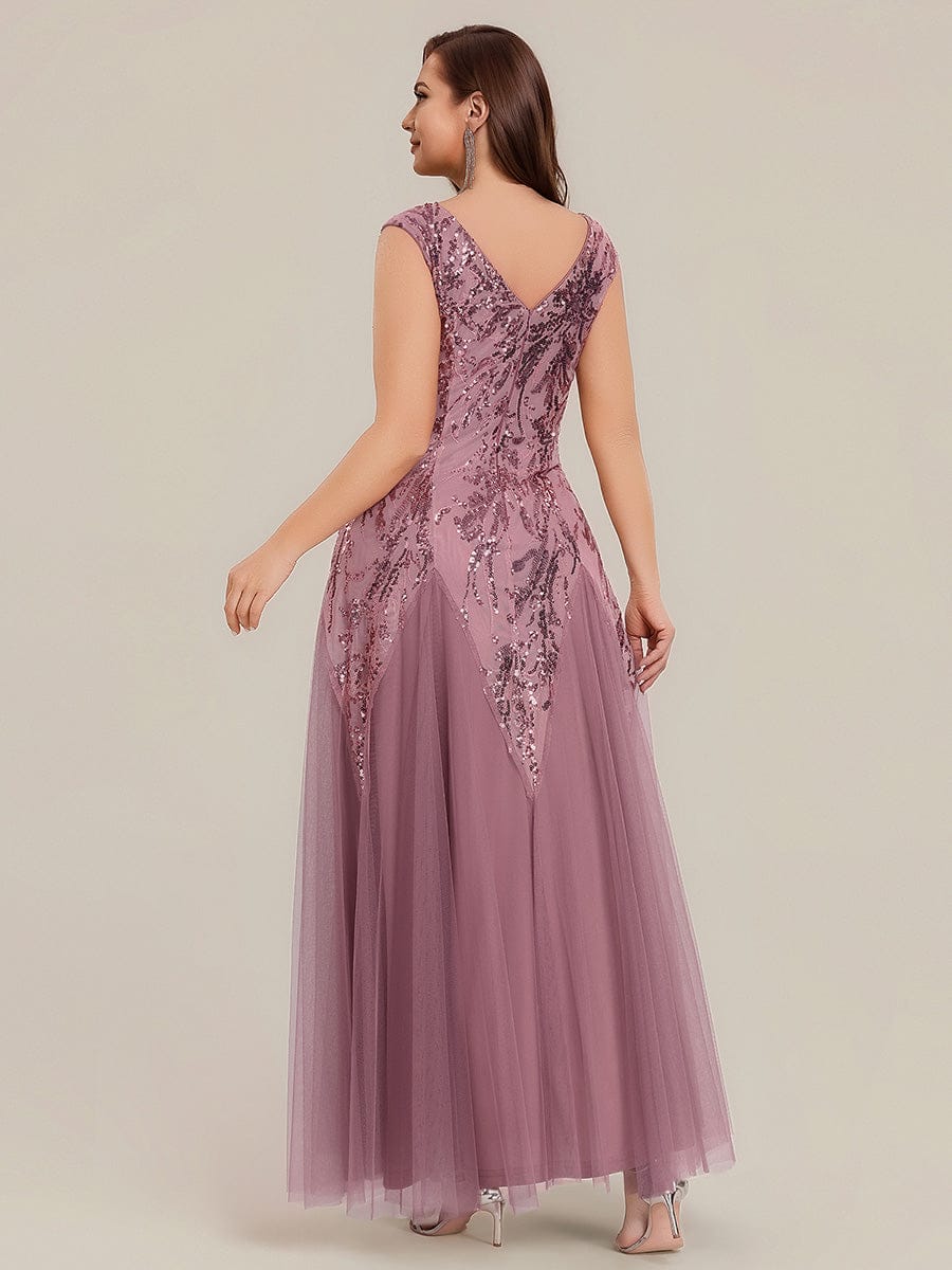 pretty FREYA|Plus Size Embroidered Sequin Cap Sleeve Dress - Image 32