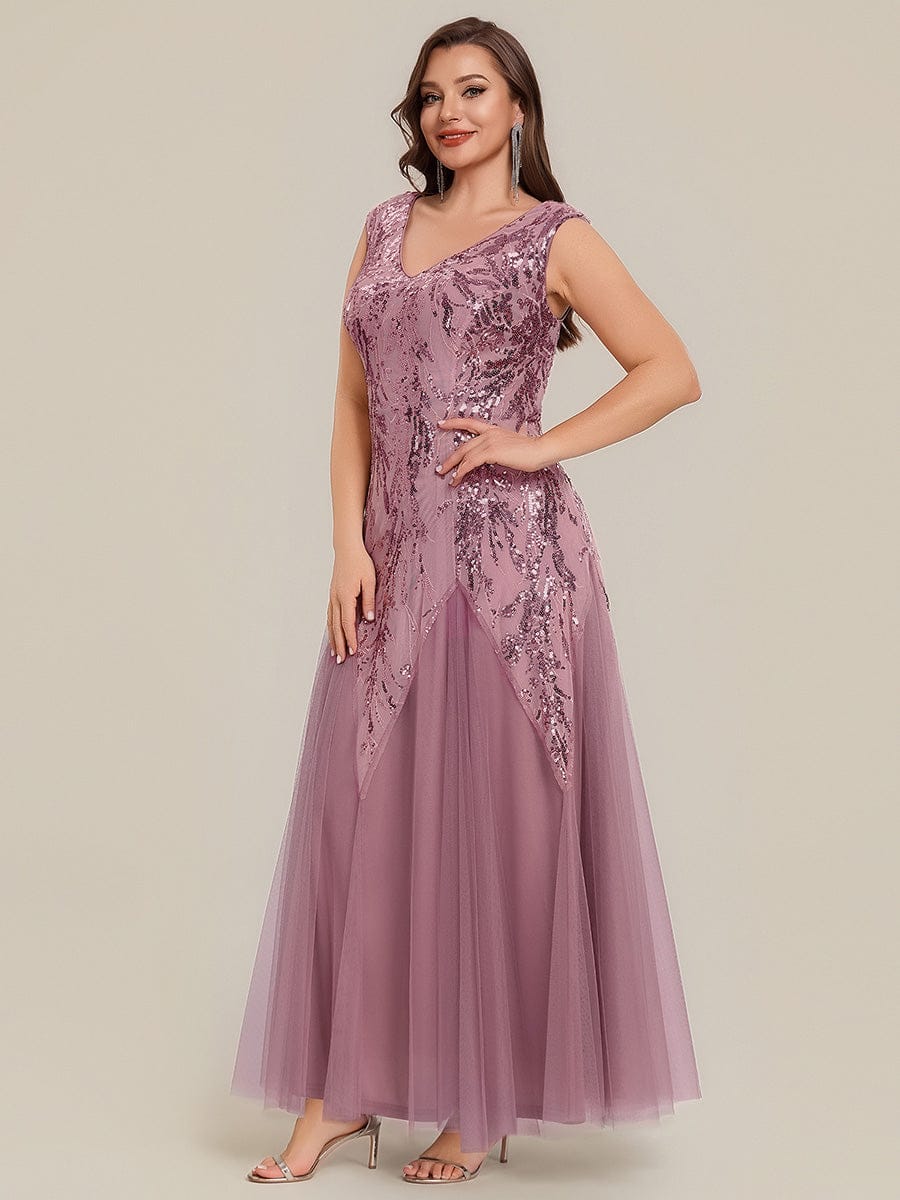 pretty FREYA|Plus Size Embroidered Sequin Cap Sleeve Dress - Image 34