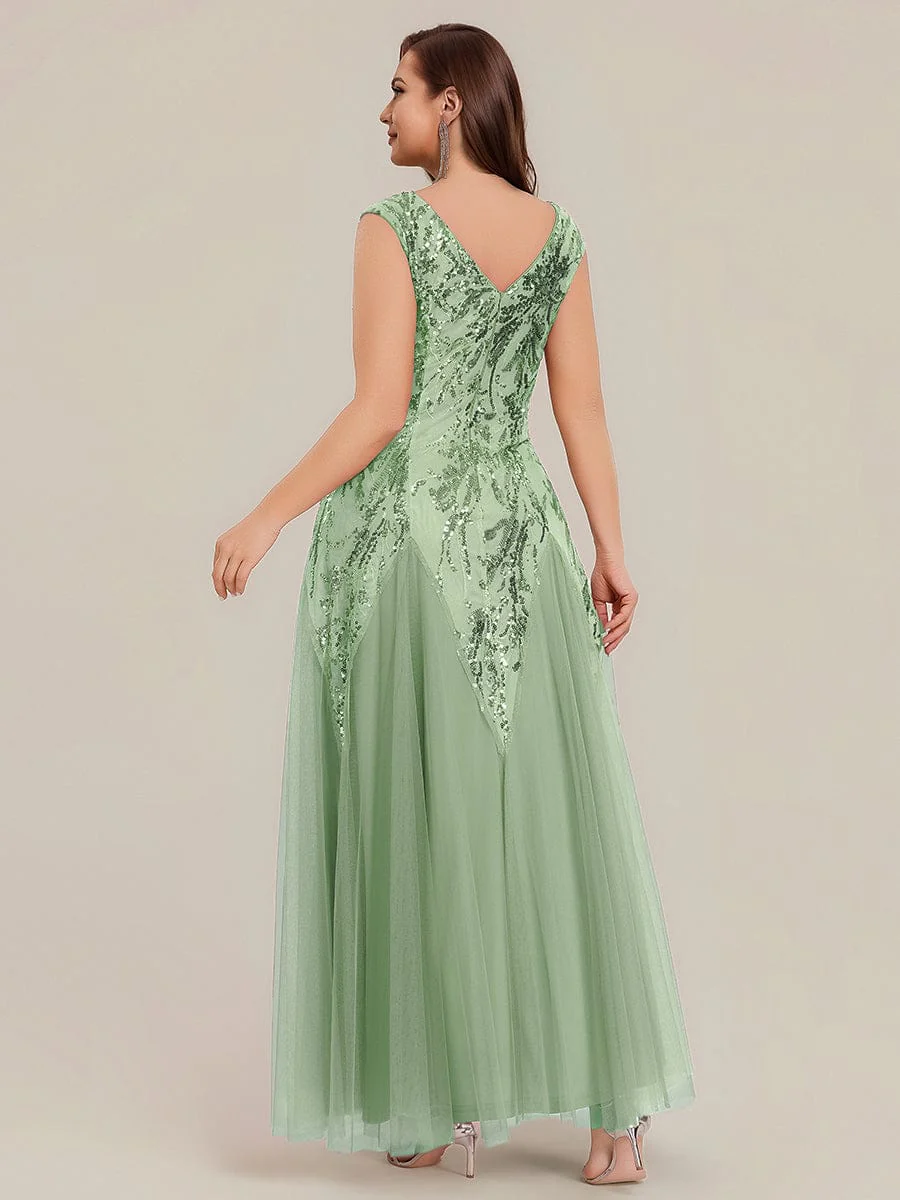 pretty FREYA|Plus Size Embroidered Sequin Cap Sleeve Dress - Image 37