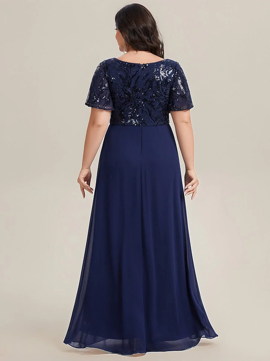 pretty GALE|Plus Size Flowing Ribbons Chiffon Dress - Image 2