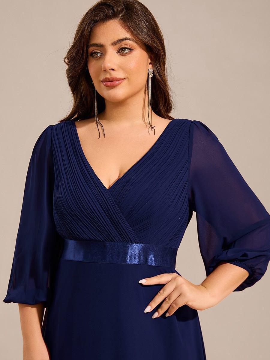 ever OLIVIA|Chiffon Long Sleeve Empire Waist Maxi Evening Dress with Pleated Detailing - Image 20