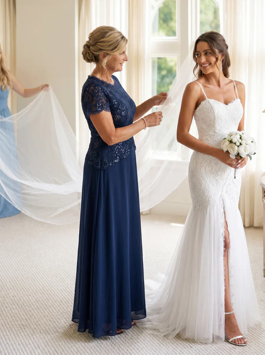 Sparkling Sequin Lace Maxi Dress with Short Sleeves Elegant Long Formal Evening Gown - Image 17