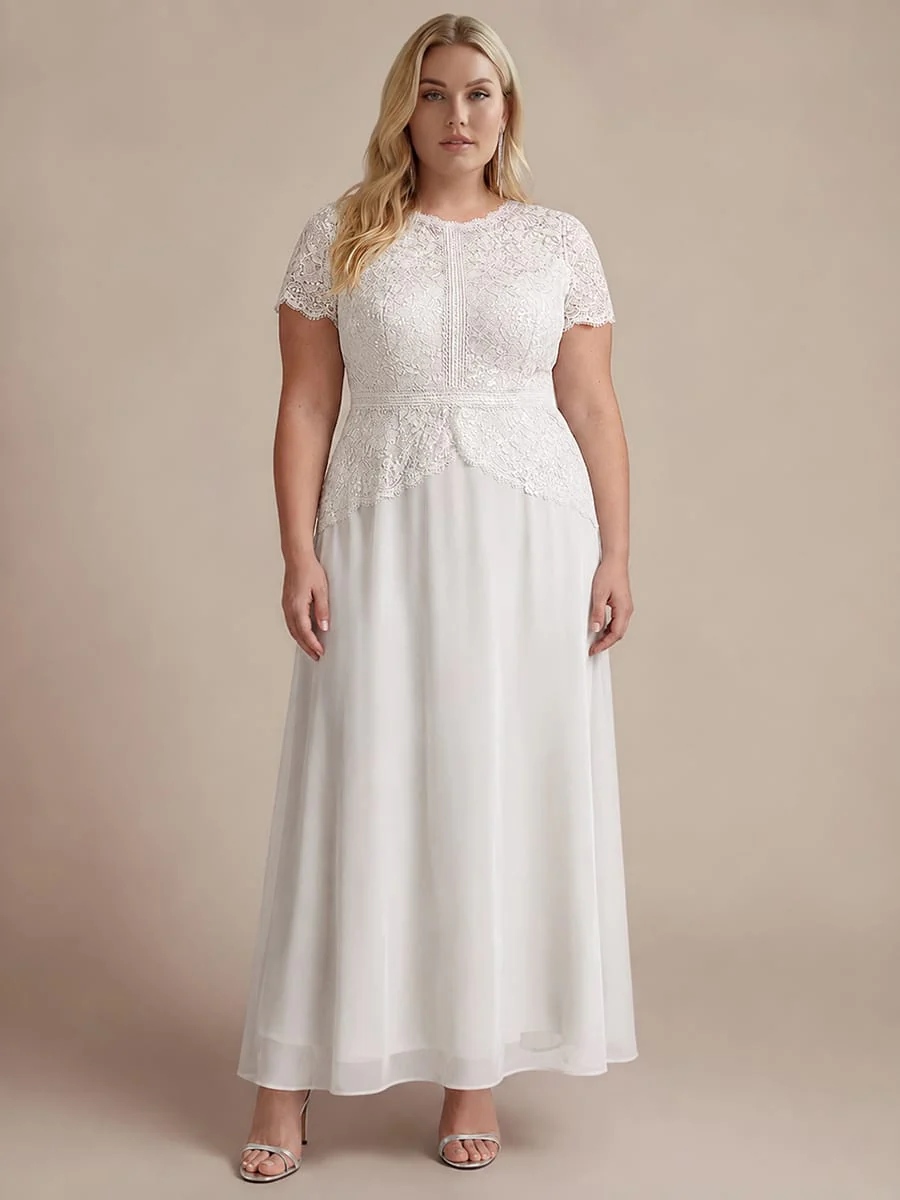 Plus Size Sparkling Sequin Lace Maxi Dress with Puff Sleeves Elegant Long Formal Evening Gown - Image 18