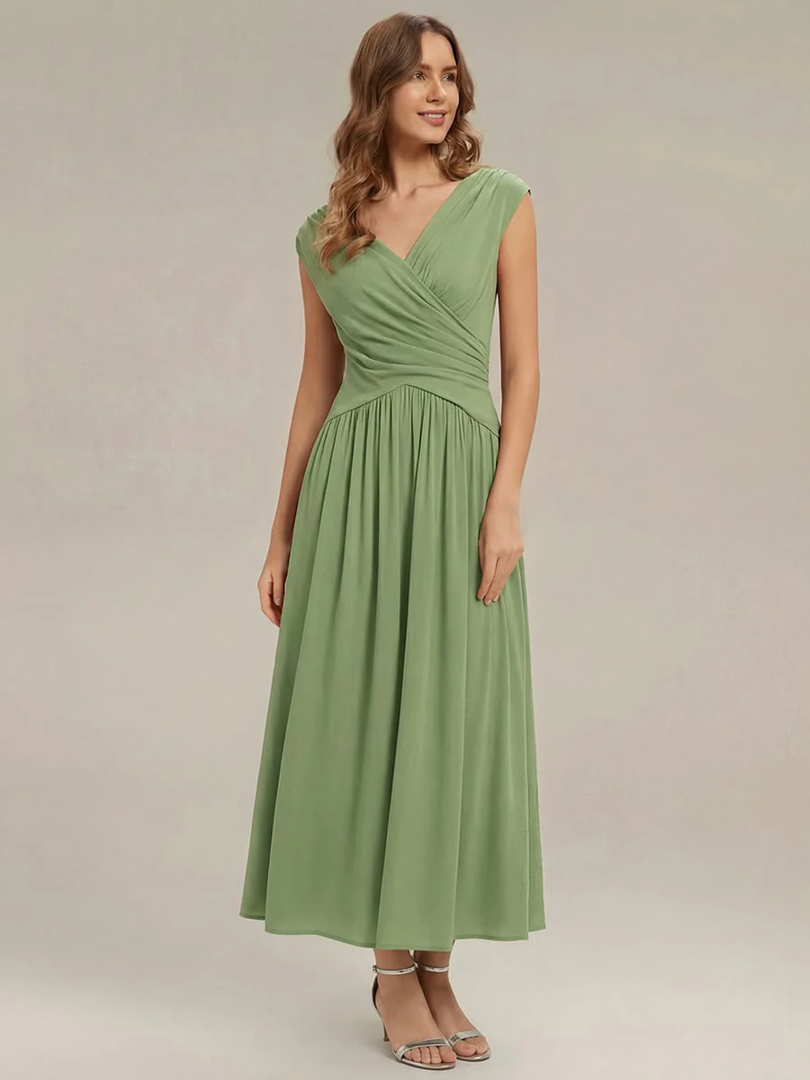 Polka Dot Knit Sleeveless Dress - Image 6