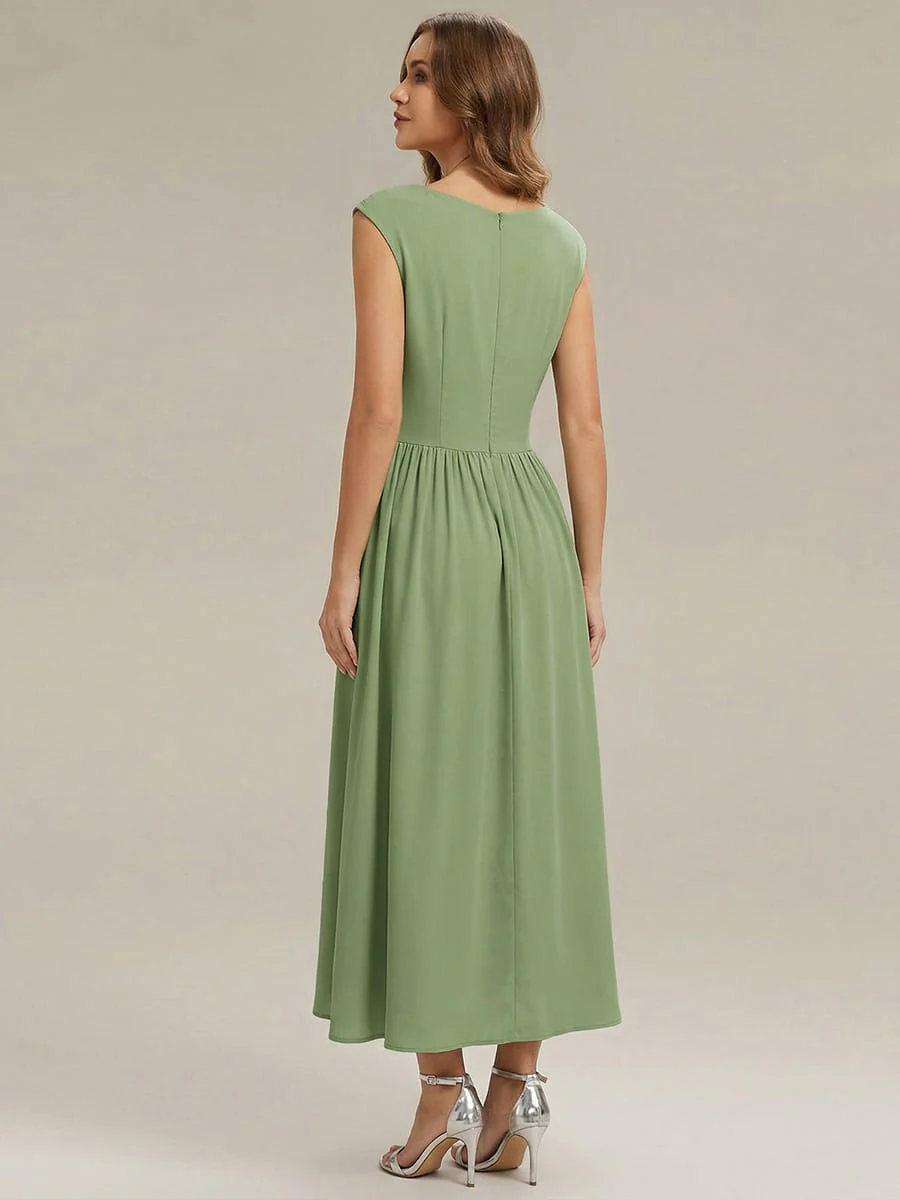 Polka Dot Knit Sleeveless Dress - Image 7