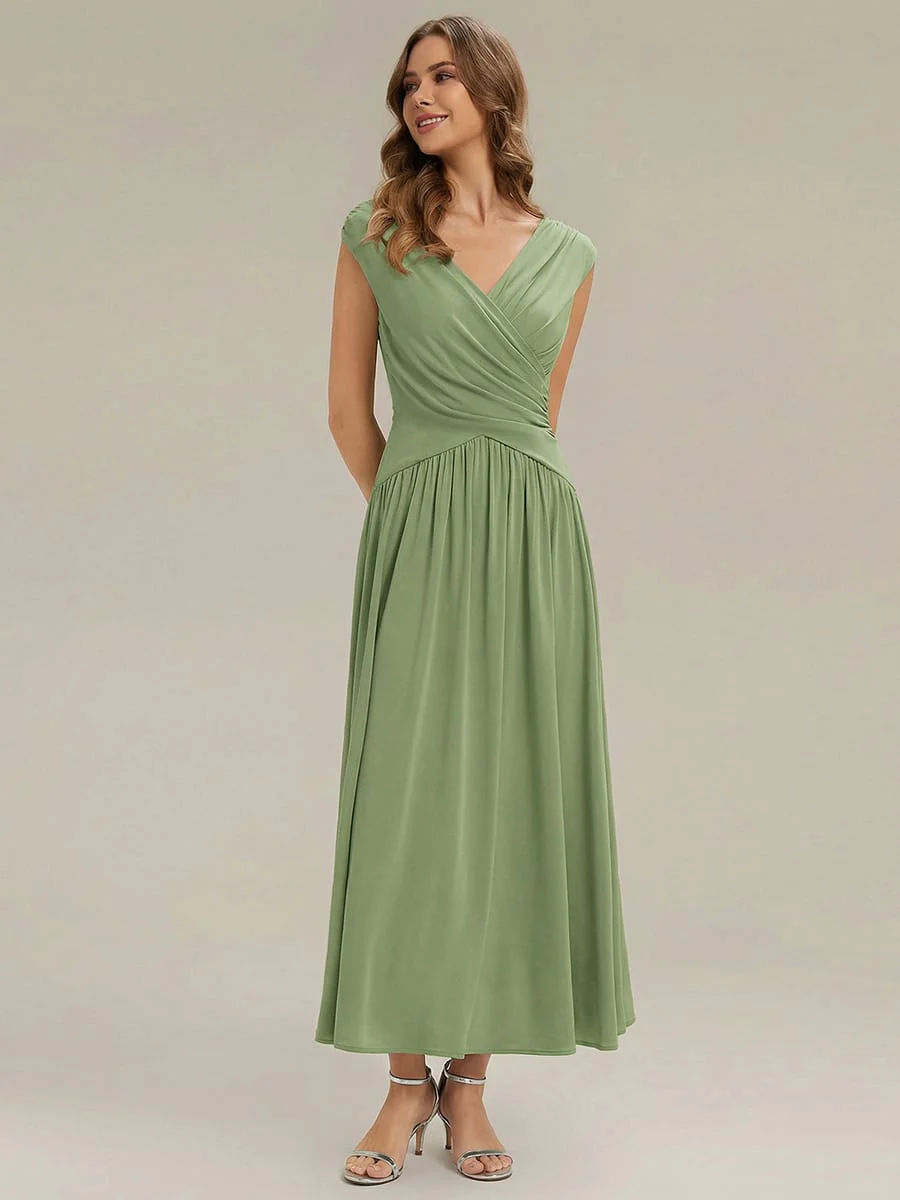 Polka Dot Knit Sleeveless Dress - Image 8