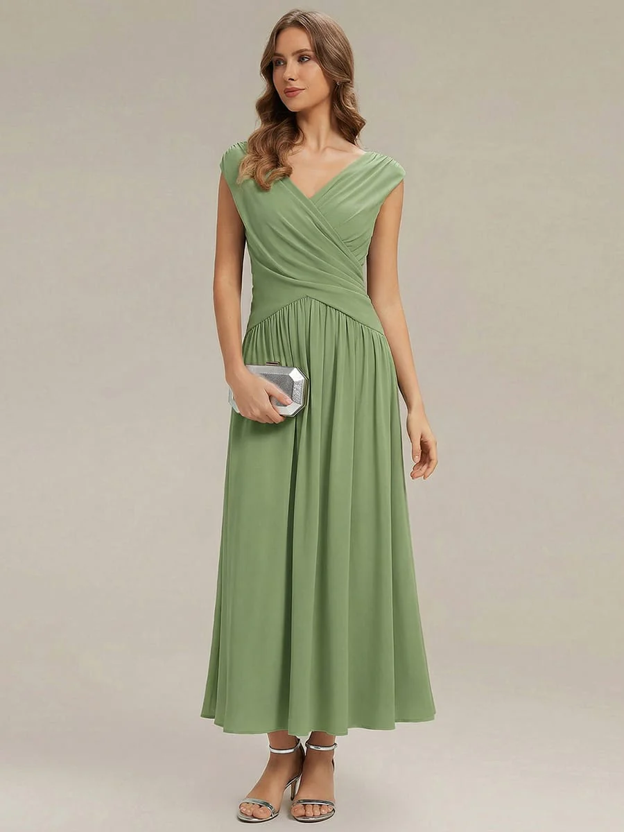 Polka Dot Knit Sleeveless Dress - Image 9