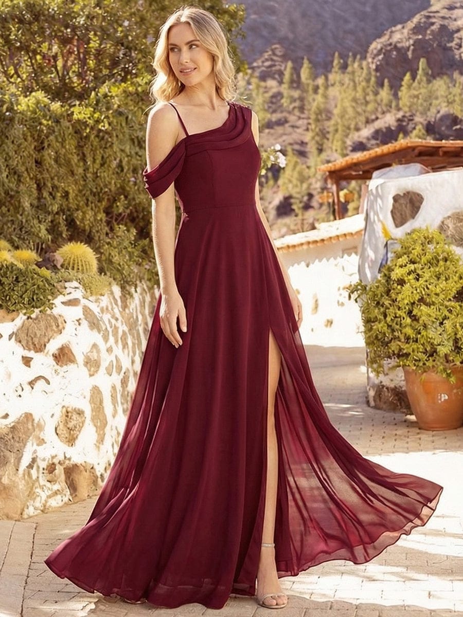 Rhinestone Embellished Chiffon Sleeveless Dress - Image 19