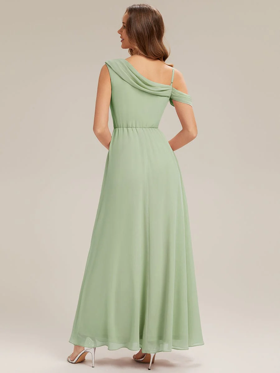 Rhinestone Embellished Chiffon Sleeveless Dress - Image 2