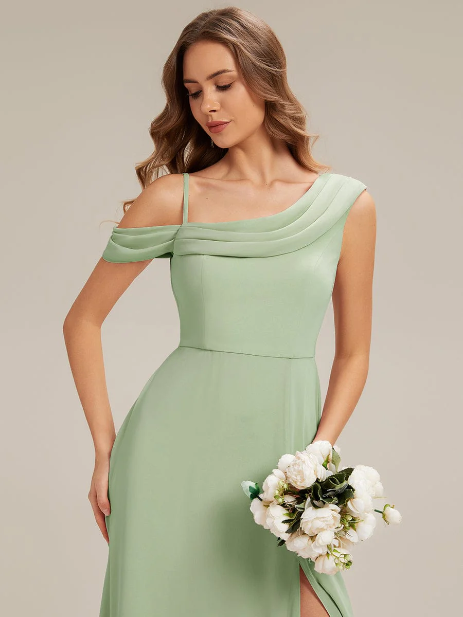 Rhinestone Embellished Chiffon Sleeveless Dress - Image 6