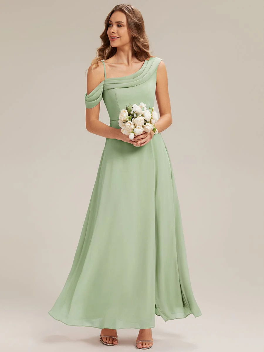 Rhinestone Embellished Chiffon Sleeveless Dress - Image 8