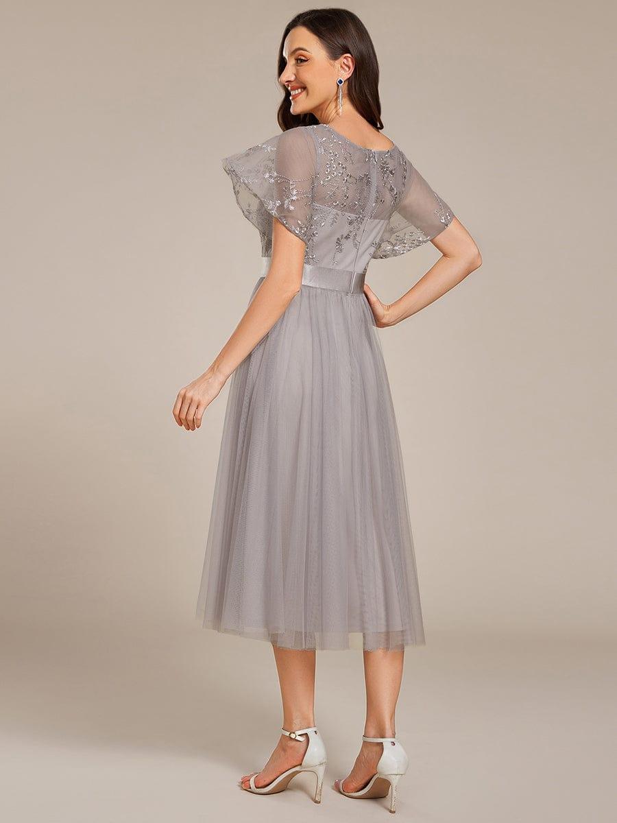 ever MARA|Round Neck Embellished Midi Tulle Bridesmaid Dress - Image 23