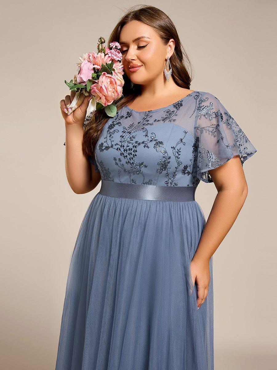 ever MARA|Round Neck Embellished Midi Tulle Wedding Guest Dress - Image 18