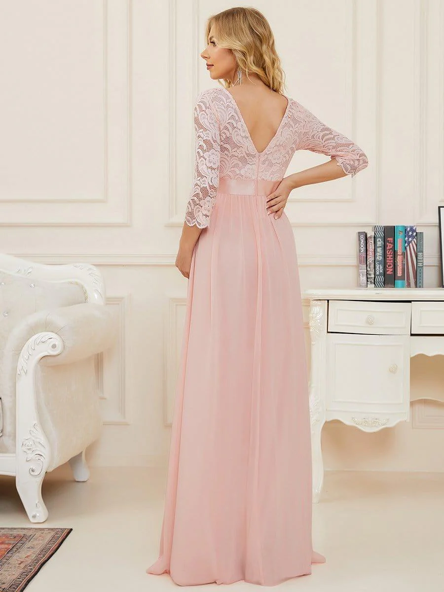 ever KALANI|Round Neck V Back 3/4 Sleeves Embroidered Maternity Dress - Image 24