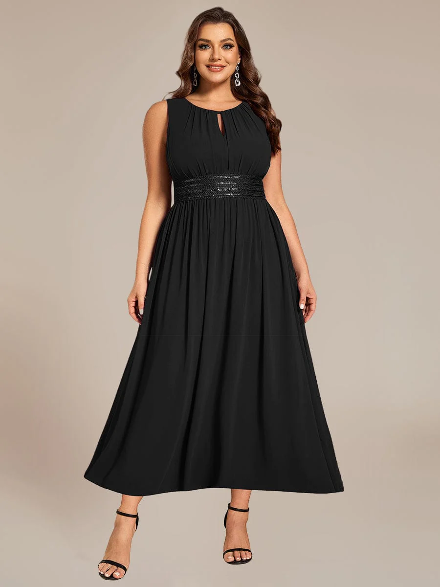 ever LIORAEL|Ruched Chiffon Midi Bridesmaid Dress - Image 16