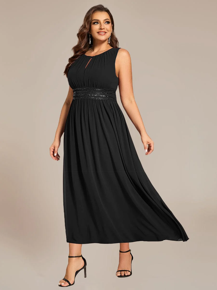 ever LIORAEL|Ruched Chiffon Midi Bridesmaid Dress - Image 19