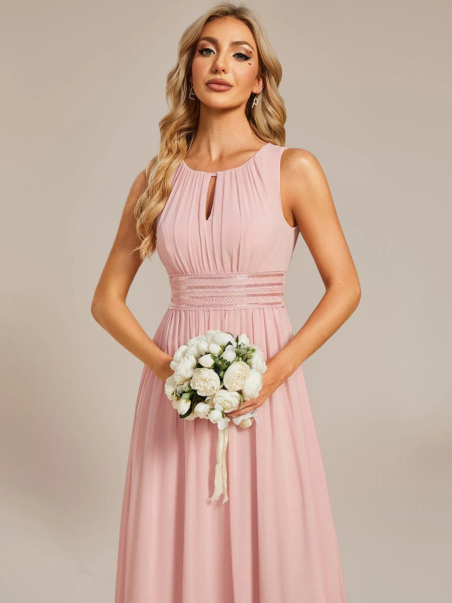 ever LIORAEL|Ruched Chiffon Midi Bridesmaid Dress - Image 23