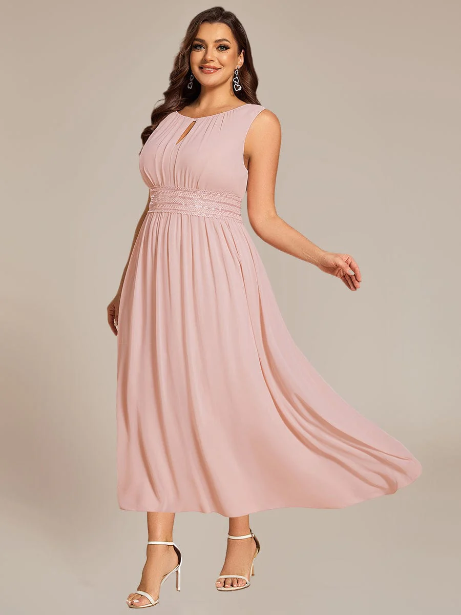 ever LIORAEL|Ruched Chiffon Midi Bridesmaid Dress - Image 29