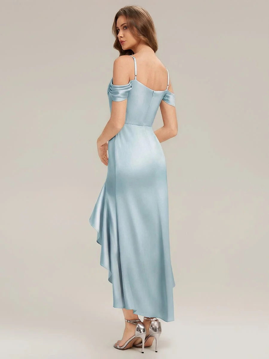 ever BREE|Satin Drop Shoulder Sleeve Mermaid Dress - Image 9