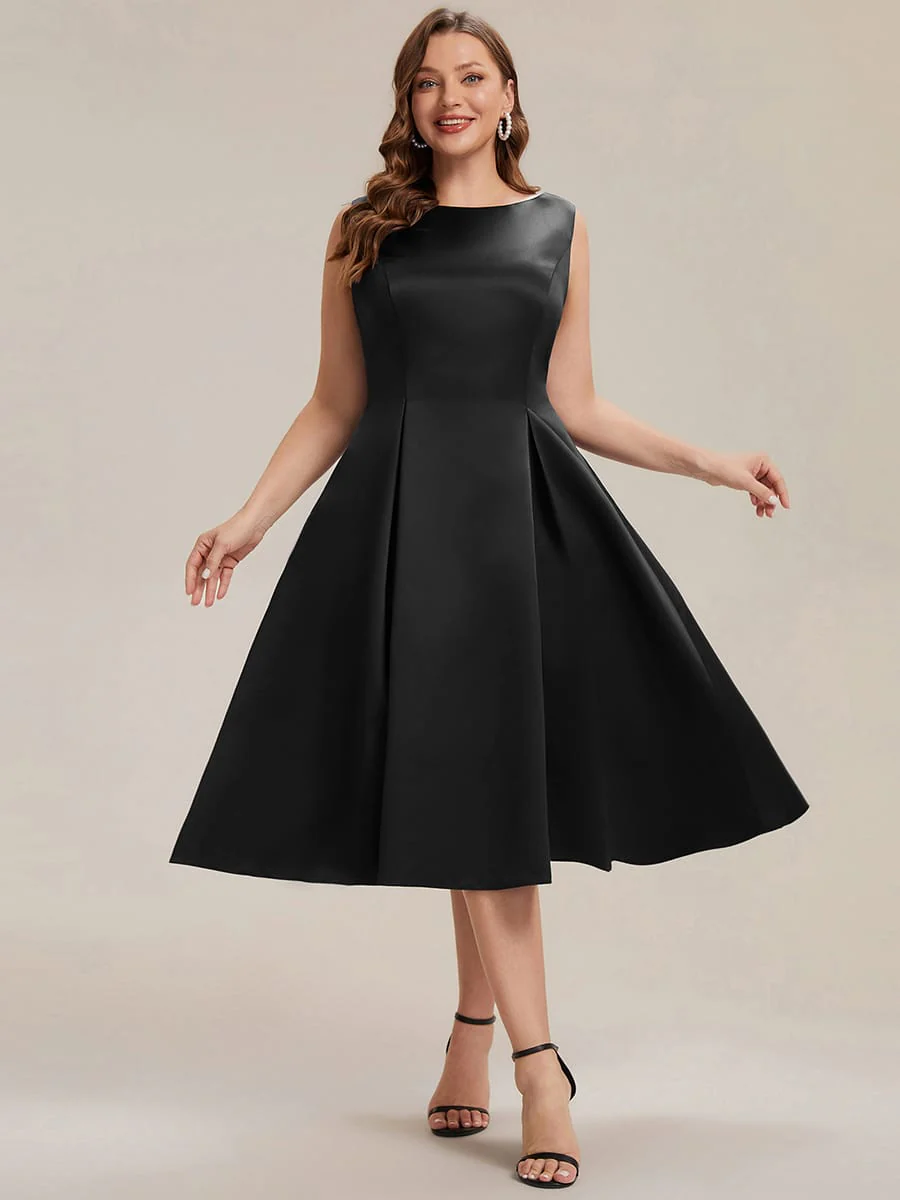 Satin Sleeveless Ball-Gown Dress - Image 10