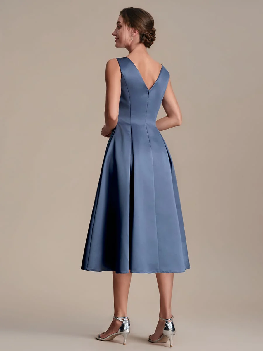 Satin Sleeveless Ball-Gown Dress - Image 17